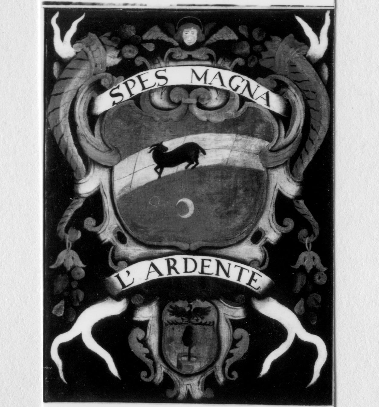 impresa e stemma di accademico degli Apparenti (dipinto) - ambito carpigiano (metà sec. XVII)