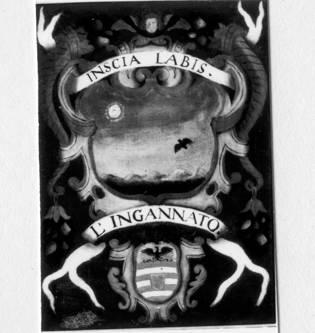 impresa e stemma di accademico degli Apparenti (dipinto) - ambito carpigiano (metà sec. XVII)