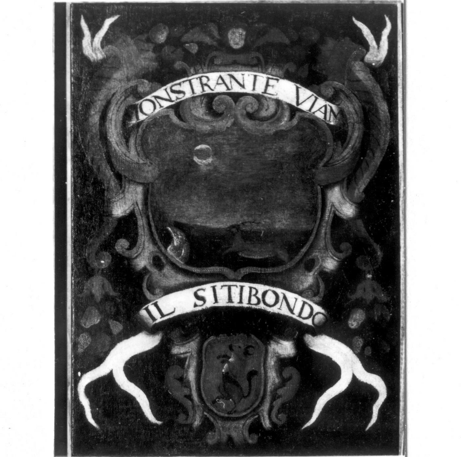 impresa e stemma di accademico degli Apparenti (dipinto) - ambito carpigiano (metà sec. XVII)