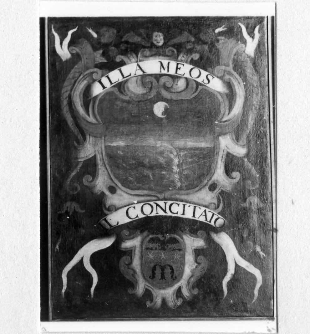 impresa e stemma di accademico degli Apparenti (dipinto) - ambito carpigiano (metà sec. XVII)