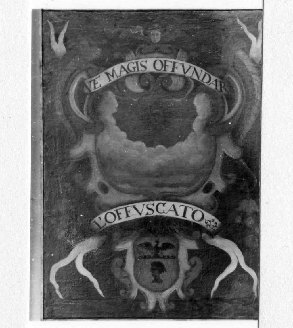 impresa e stemma di accademico degli Apparenti (dipinto) - ambito carpigiano (metà sec. XVII)