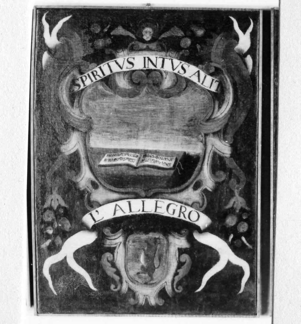 impresa e stemma di accademico degli Apparenti (dipinto) - ambito carpigiano (metà sec. XVII)