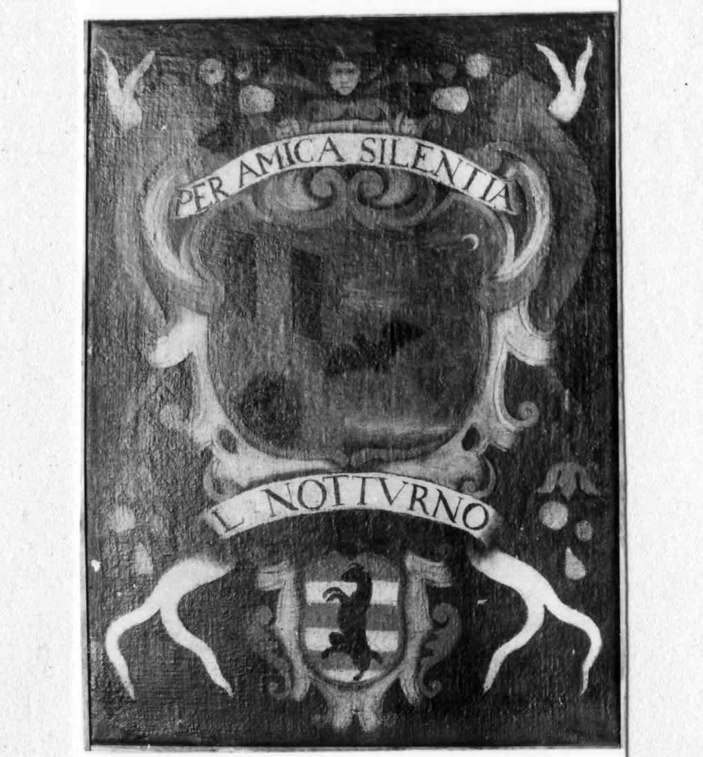 impresa e stemma di accademico degli Apparenti (dipinto) - ambito carpigiano (metà sec. XVII)