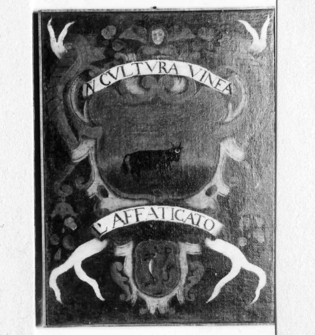 impresa e stemma di accademico degli Apparenti (dipinto) - ambito carpigiano (metà sec. XVII)