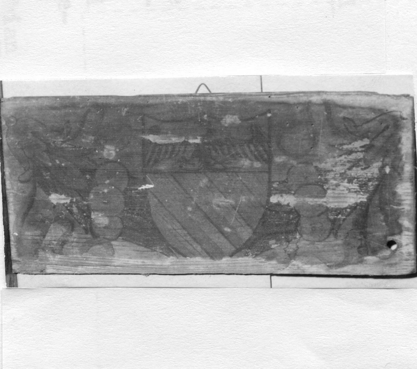 stemma gentilizio (soffitto dipinto, elemento d'insieme) - ambito carpigiano (fine sec. XV)