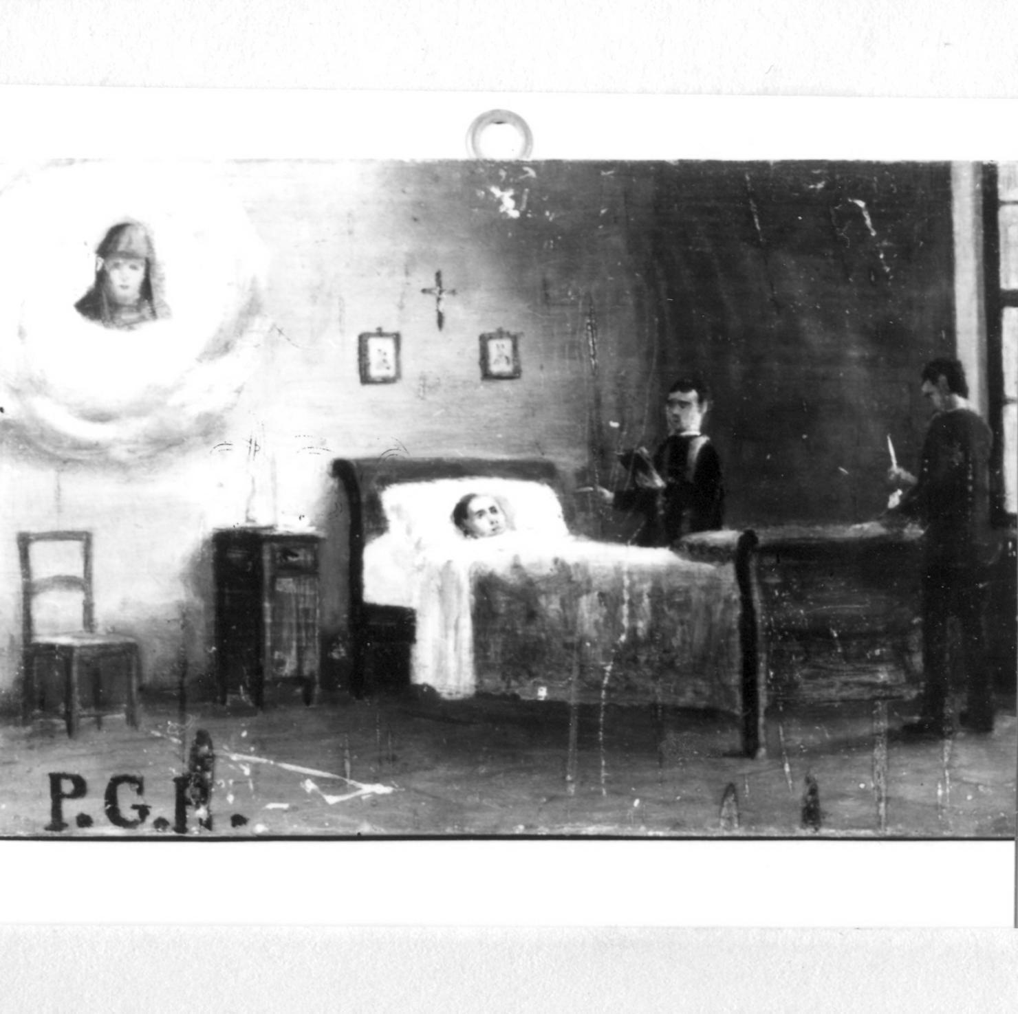 ammalato nel letto (ex voto) - ambito carpigiano (seconda metà sec. XIX)