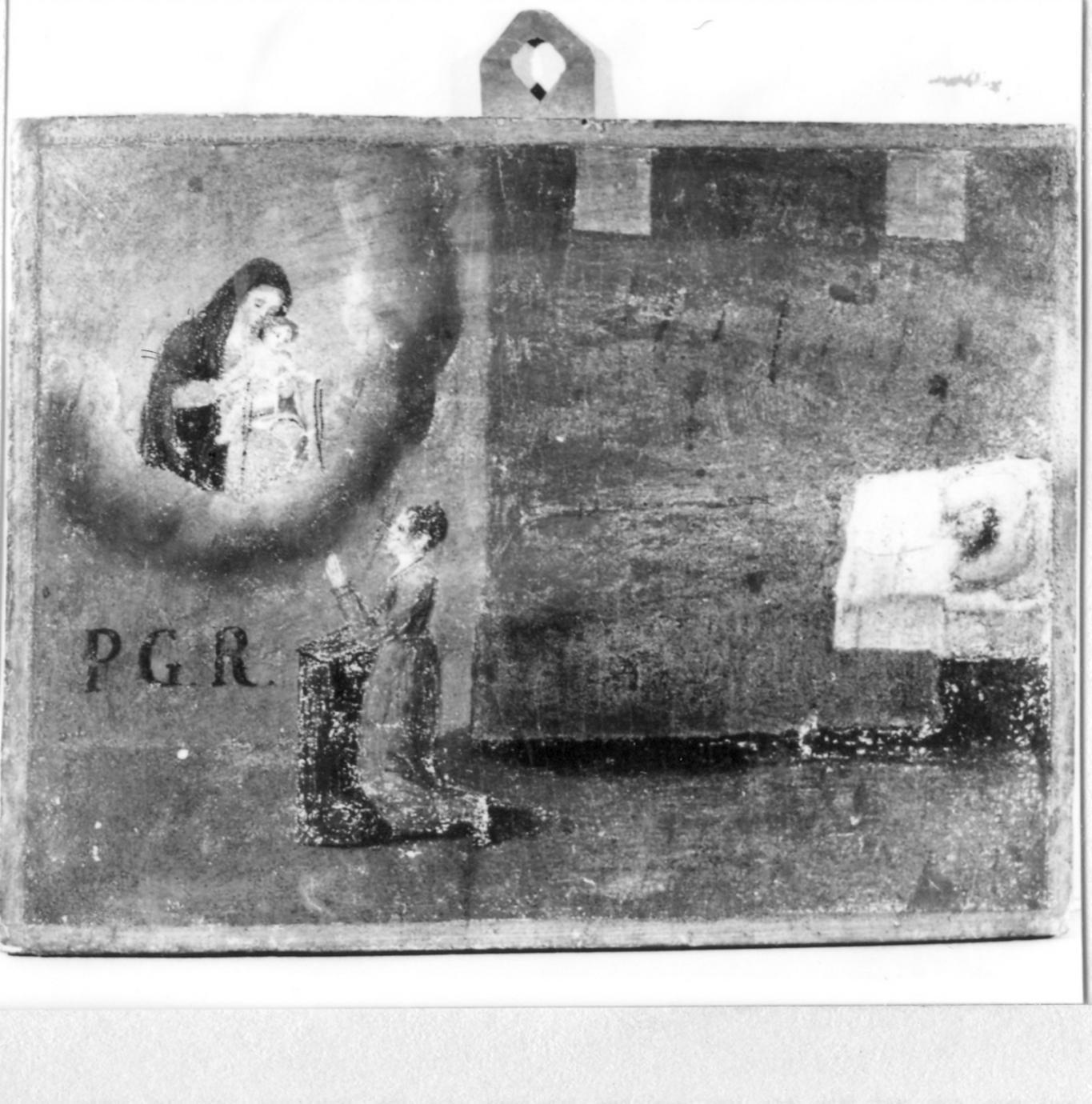 ammalato nel letto (ex voto) - ambito carpigiano (metà sec. XIX)