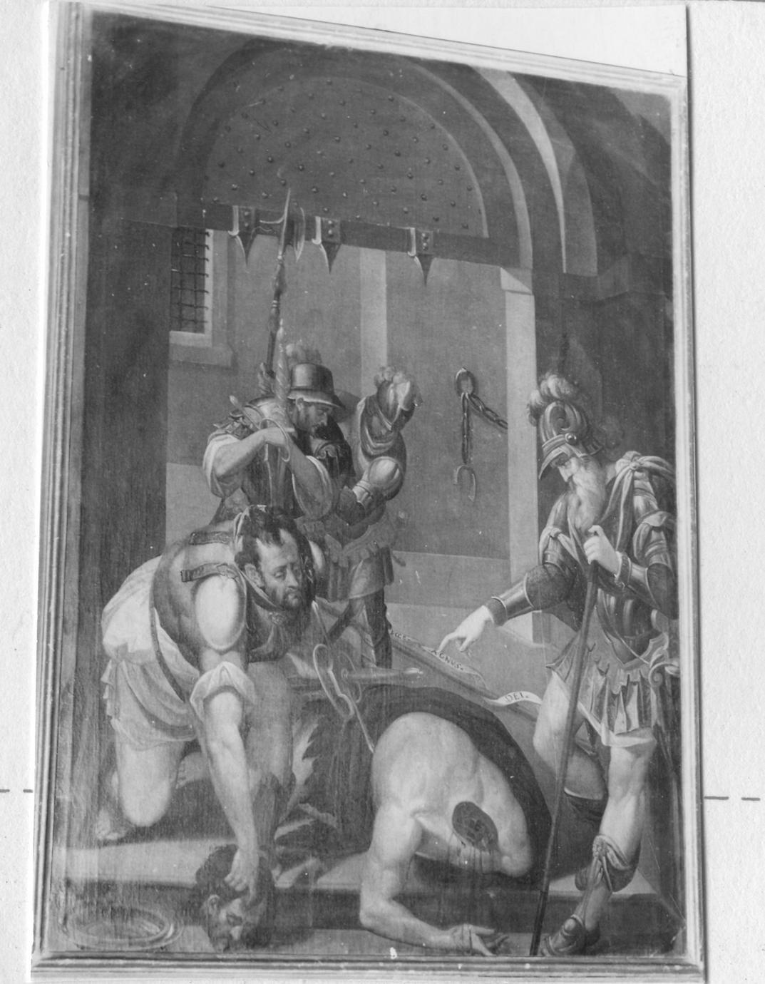 decapitazione di San Giovanni Battista (dipinto) di Carnevali Domenico (attribuito) (seconda metà sec. XVI)