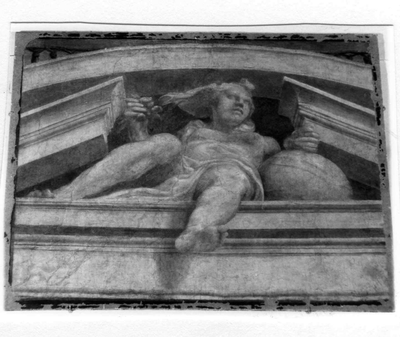 statua (dipinto, elemento d'insieme) di Orsi Lelio (sec. XVI)