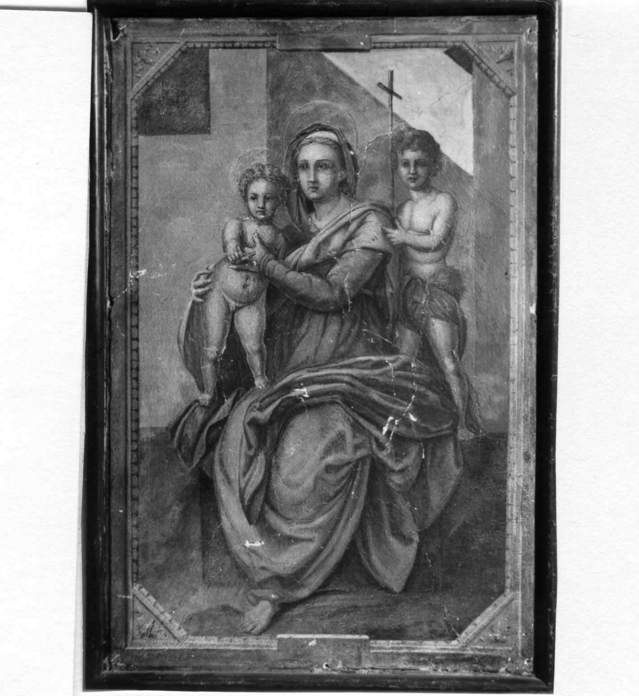 Madonna fuori Porta Pitti, Madonna con Bambino e San Giovannino (dipinto) - ambito italiano (sec. XIX)