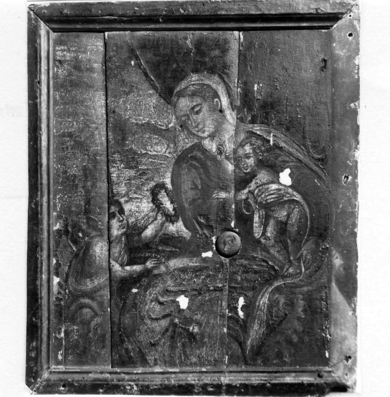 Madonna con Bambino e angelo (dipinto) - ambito italiano (sec. XVIII)