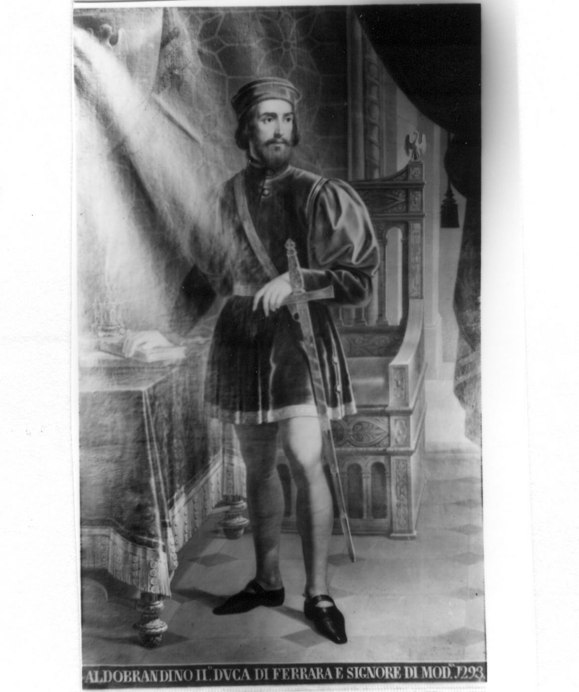 Aldobrandino II d'Este (dipinto) di Manzini Luigi (sec. XIX)