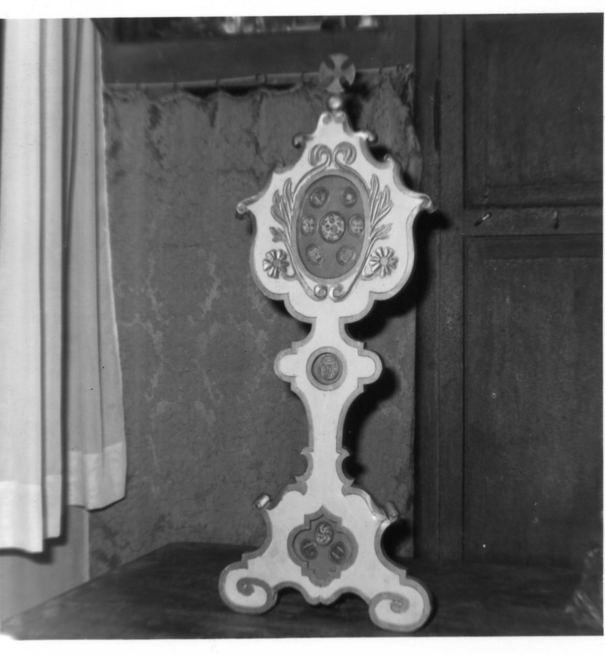 reliquiario, serie - bottega modenese (seconda metà sec. XVIII)