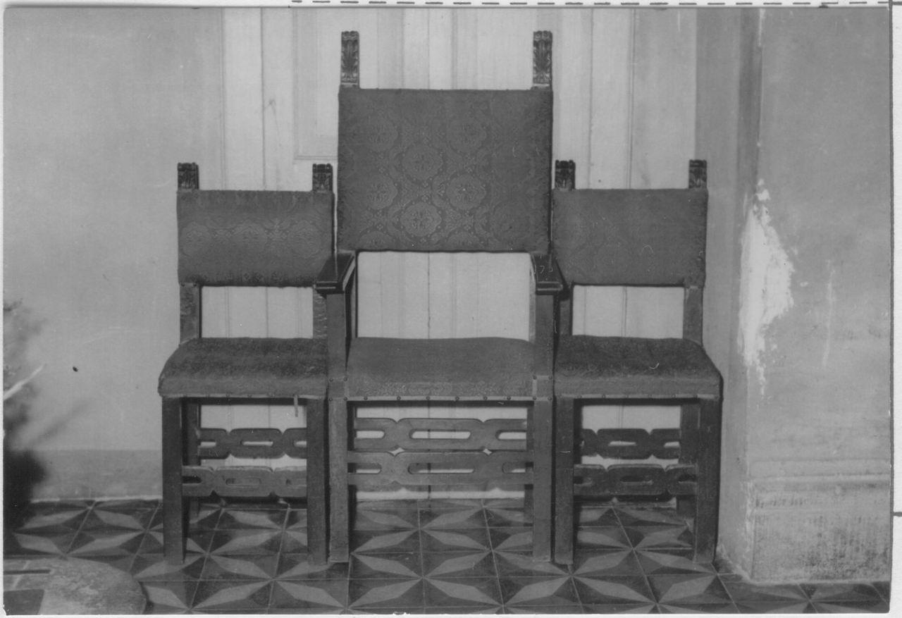 poltrona, serie - bottega emiliana (metà sec. XVII)