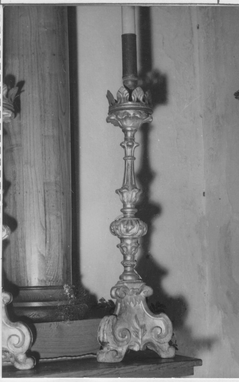 candeliere, serie - bottega emiliana (metà sec. XVIII)