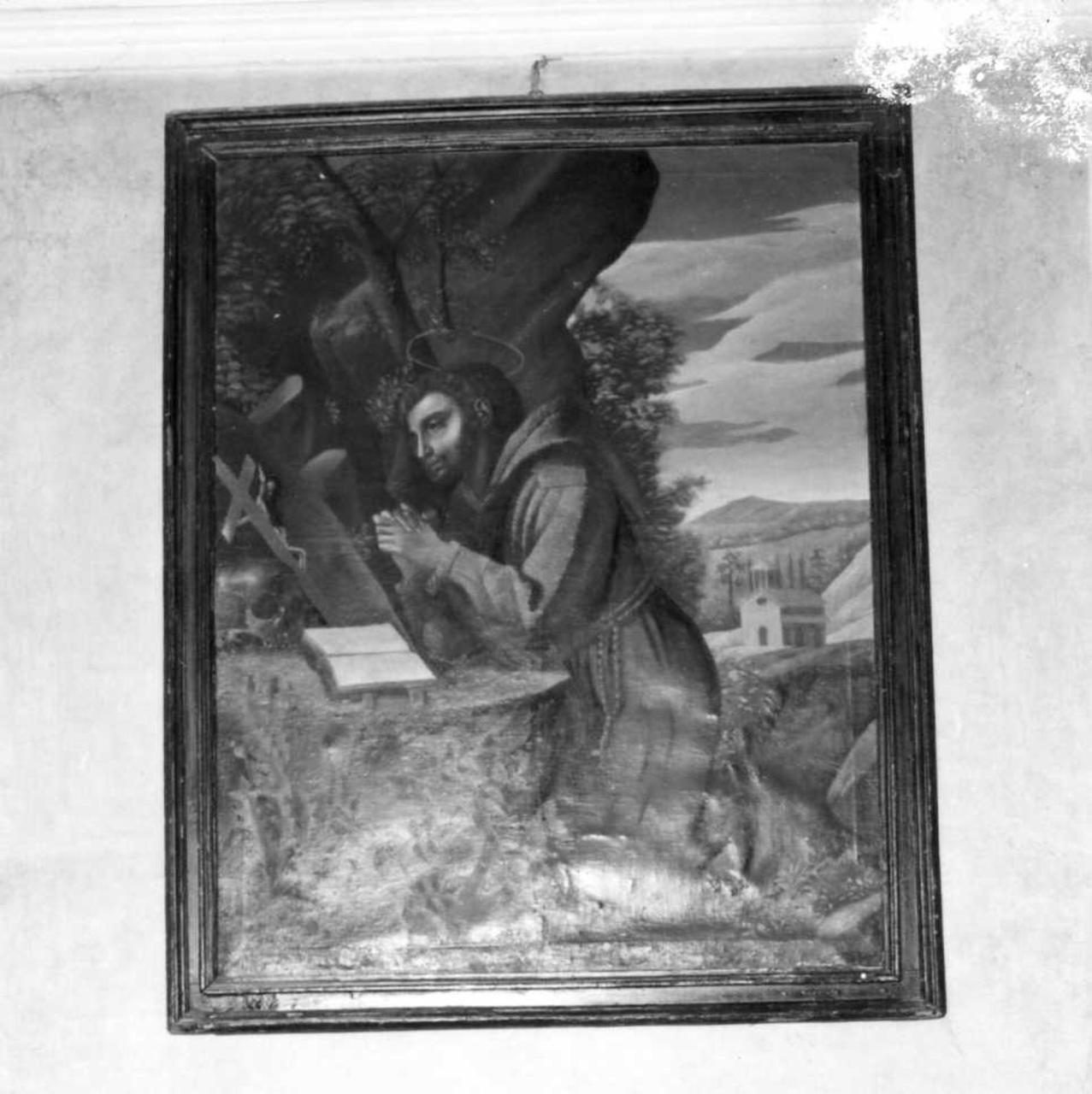 San Francesco d'Assisi riceve le stimmate (dipinto) - ambito emiliano (prima metà sec. XVII)