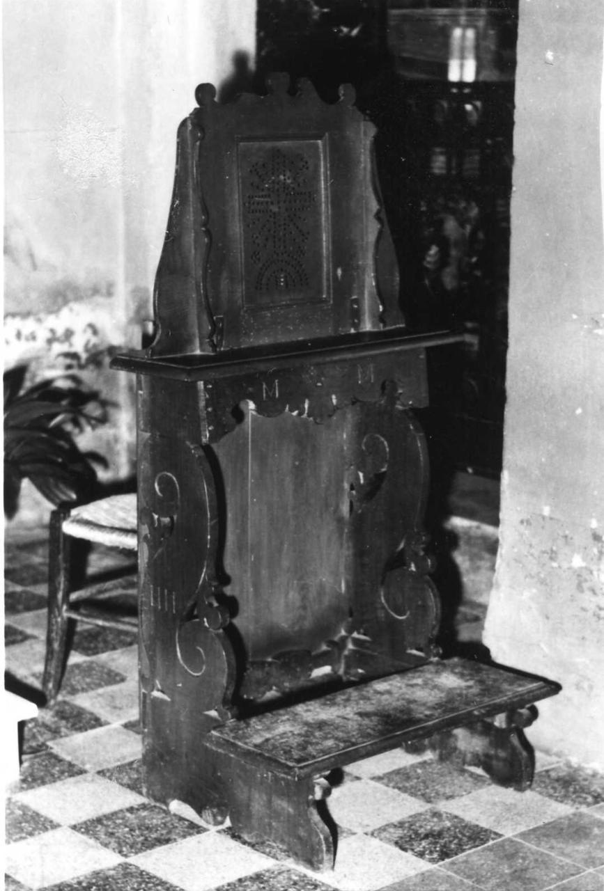 confessionale mobile - bottega modenese (inizio sec. XVIII)