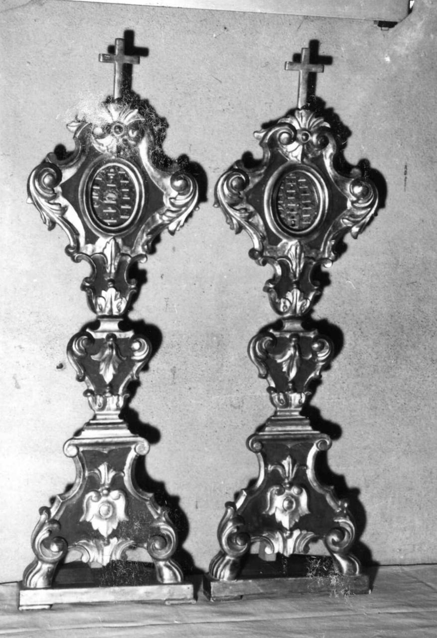 reliquiario, serie - bottega emiliana (metà sec. XVIII)