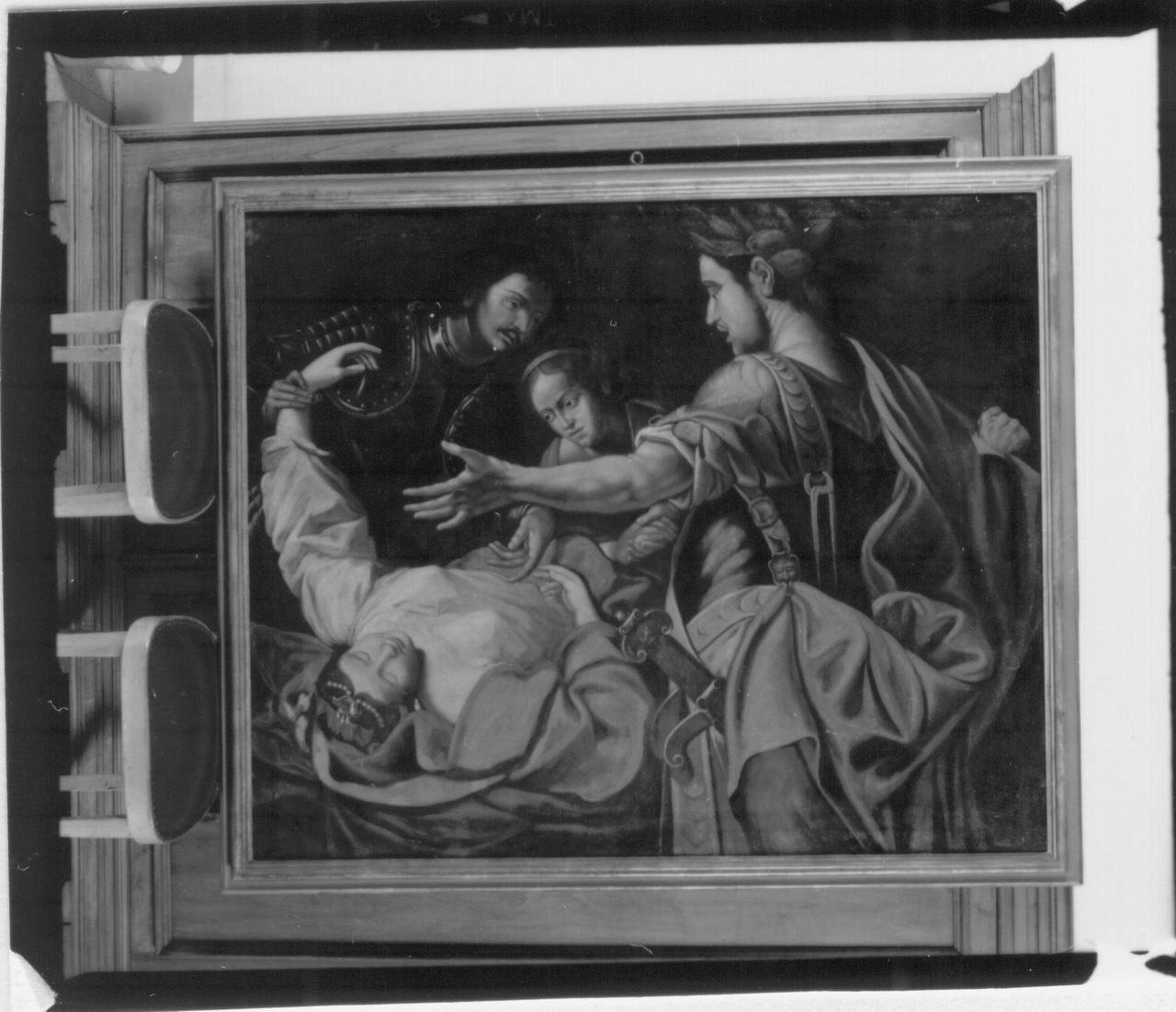La morte di Cleopatra (dipinto) di Viacavi Francesco - ambito emiliano (seconda metà sec. XVII)