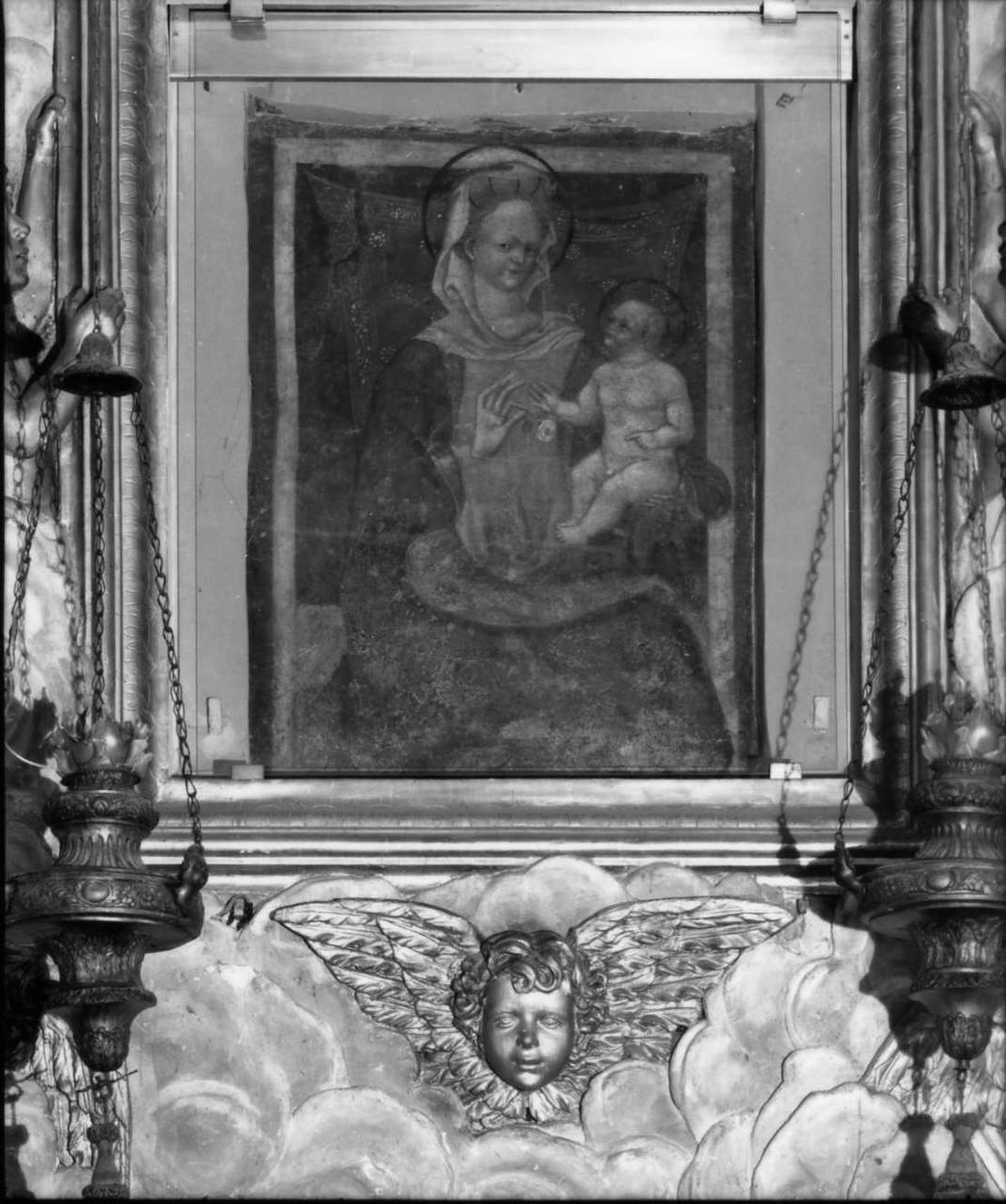 Beata Vergine del Trebbo, Madonna con Gesù Bambino (dipinto) - ambito ferrarese (?) (metà sec. XV)