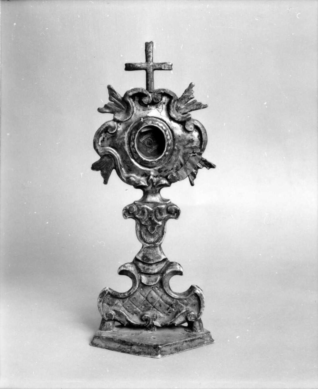 reliquiario - a ostensorio, serie - bottega emiliana (seconda metà sec. XVIII)