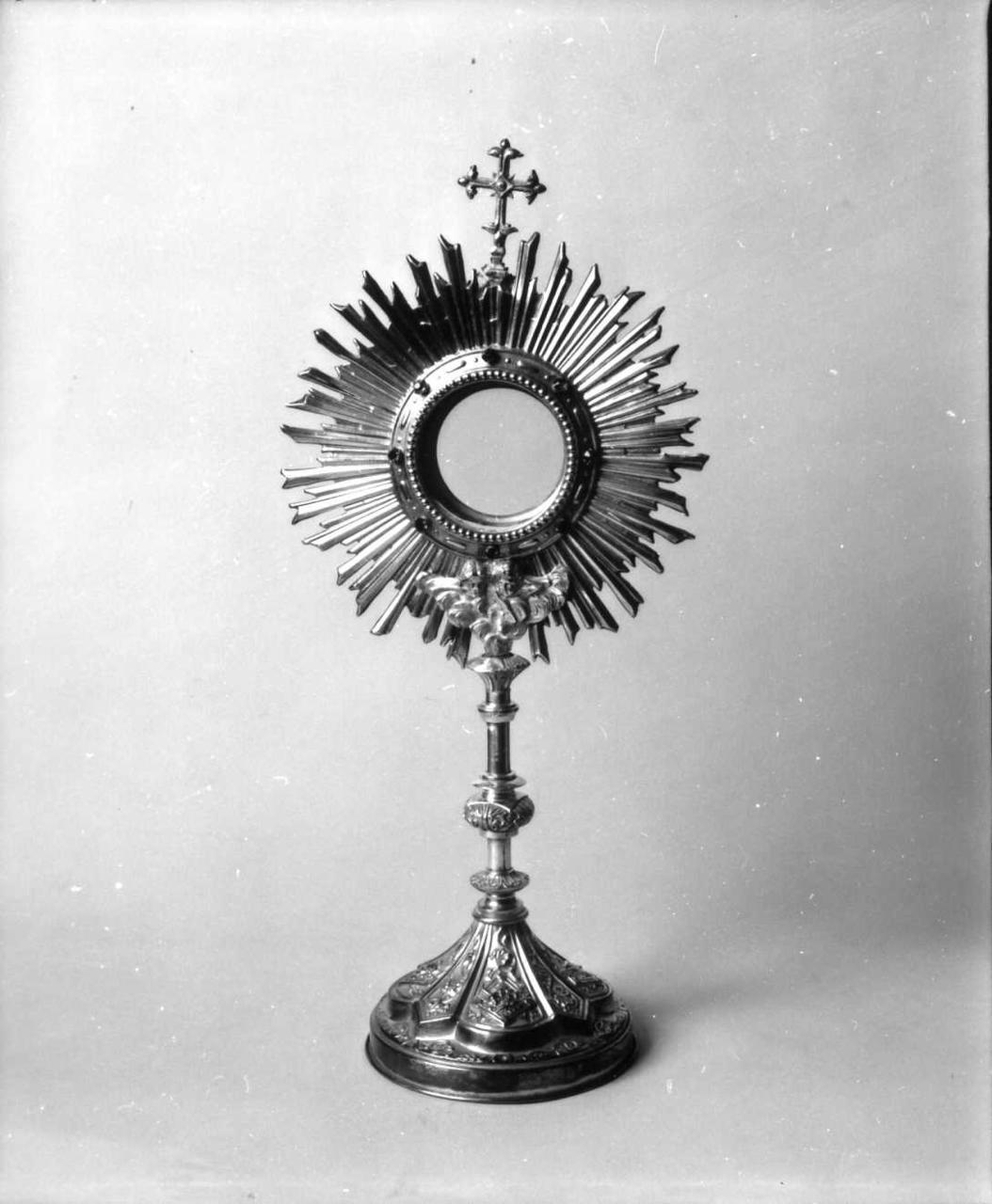 ostensorio - a raggiera - produzione italiana (prima metà sec. XX)