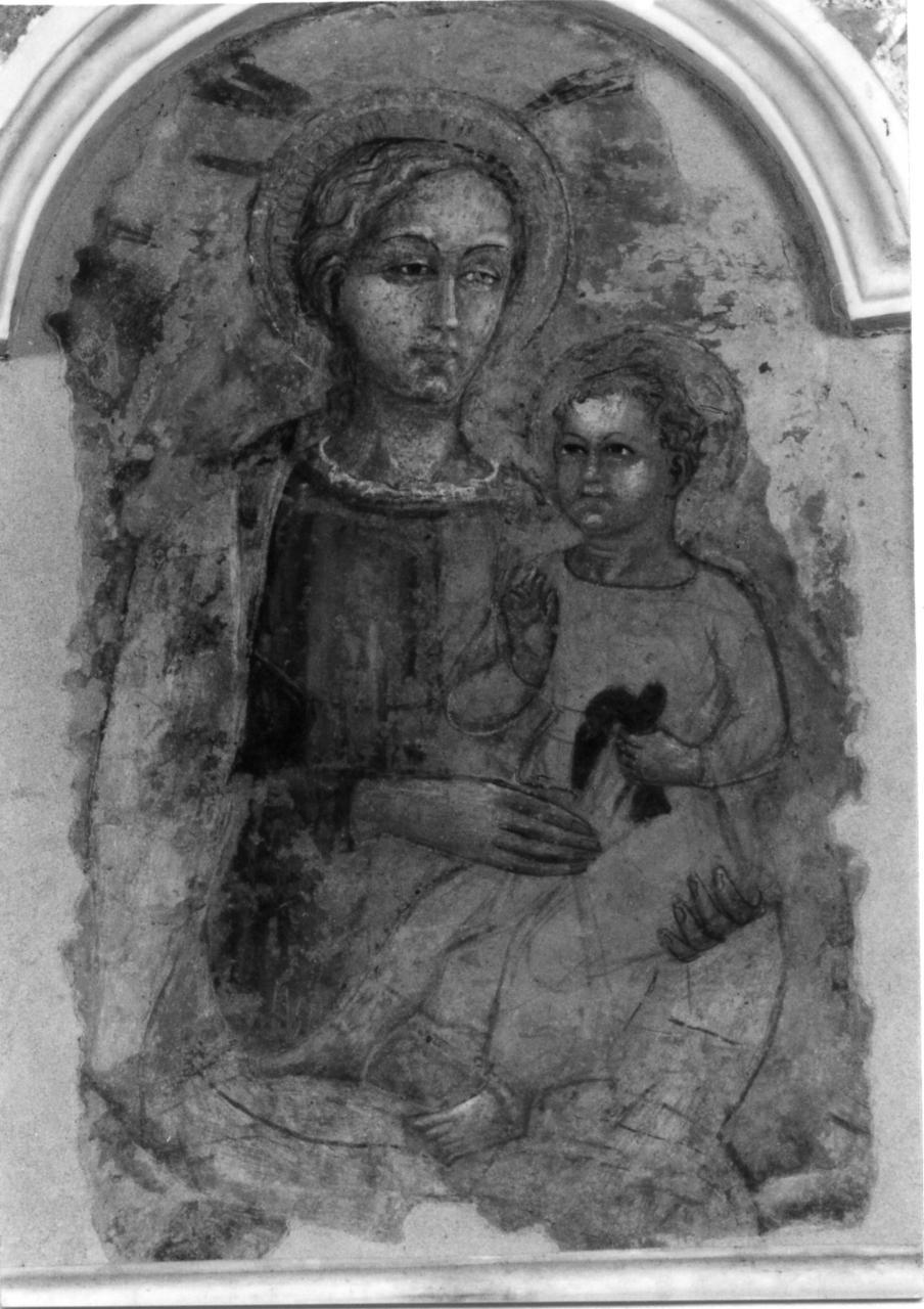 Madonna con Bambino (dipinto, elemento d'insieme) - ambito emiliano (prima metà sec. XV)