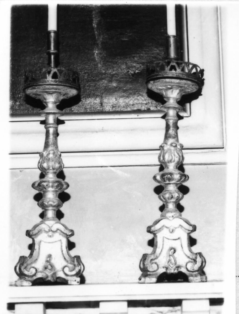 candeliere, serie - bottega emiliana (seconda metà sec. XVIII)