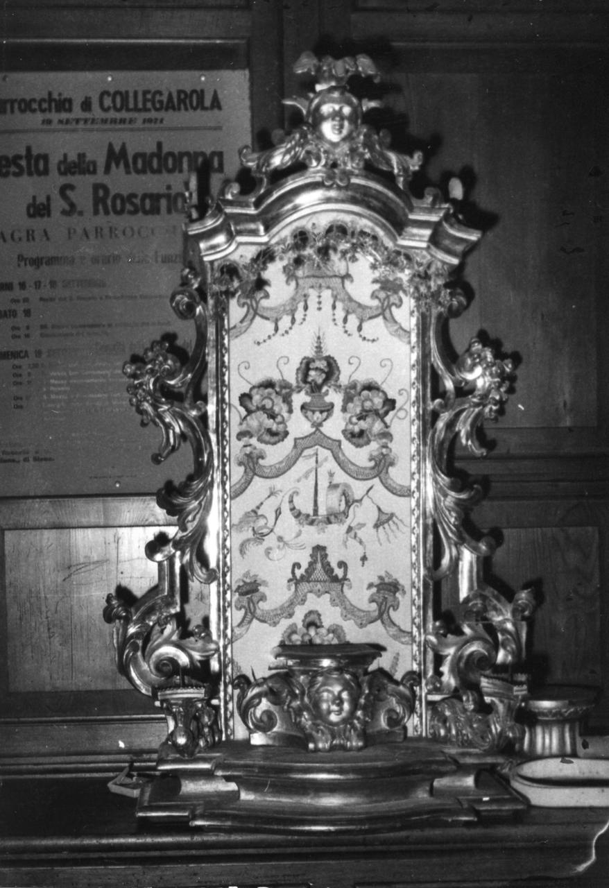 tronetto per esposizione eucaristica - bottega emiliana (metà sec. XVIII)