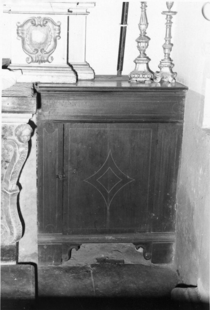 credenzina, serie - bottega modenese (inizio sec. XVIII)