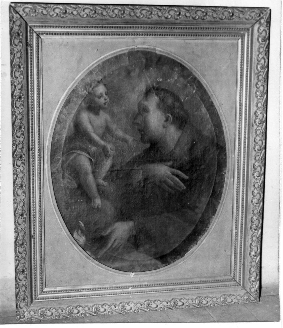 apparizione di Gesù Bambino a Sant'Antonio da Padova (dipinto) - ambito emiliano (seconda metà sec. XVIII)