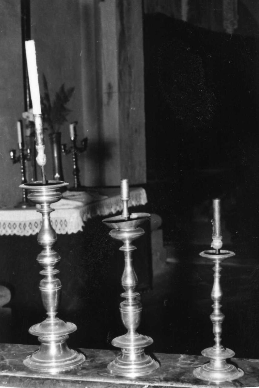 candeliere, serie - bottega emiliana (seconda metà sec. XVII)