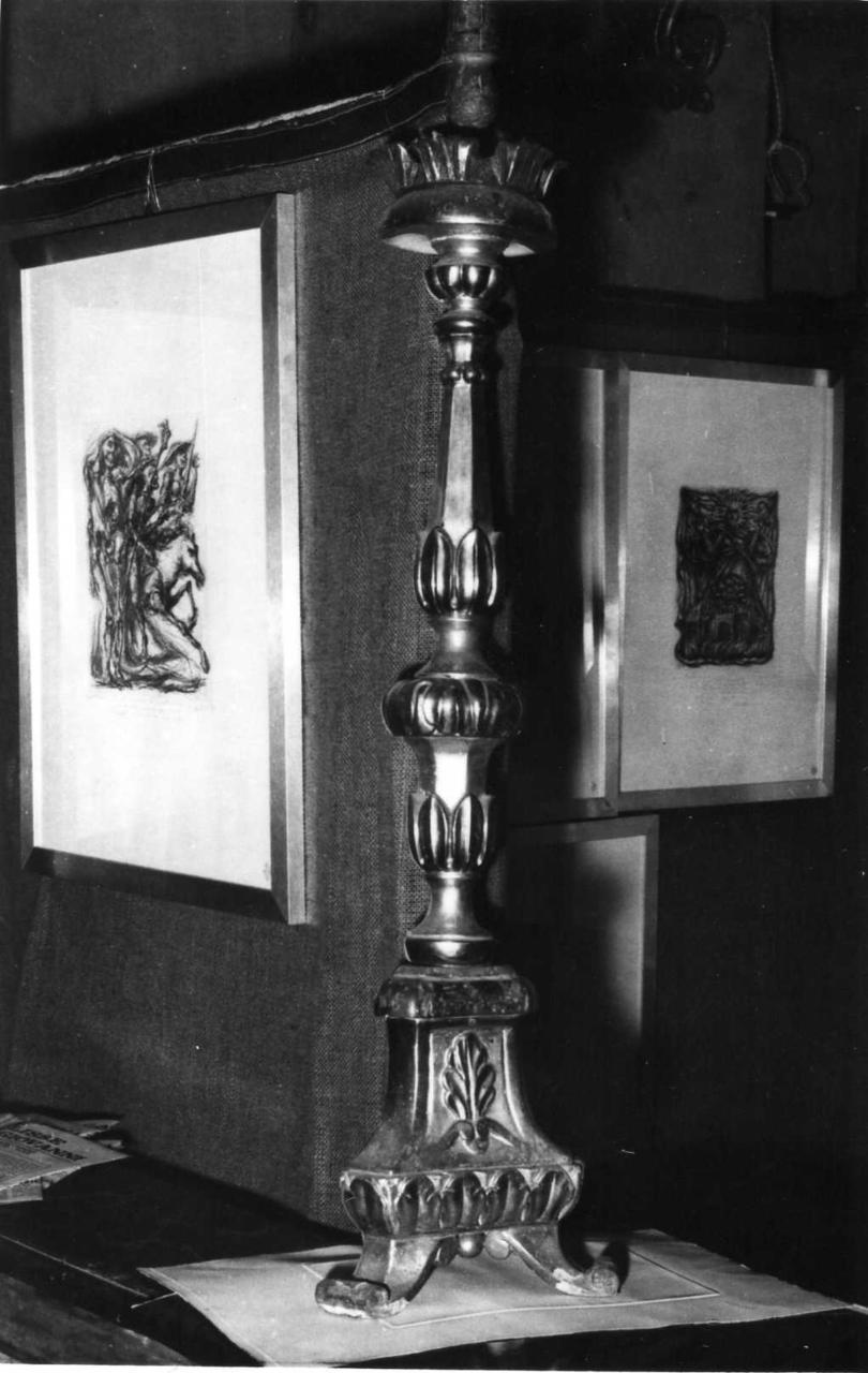 candeliere, serie - bottega emiliana (metà sec. XIX)