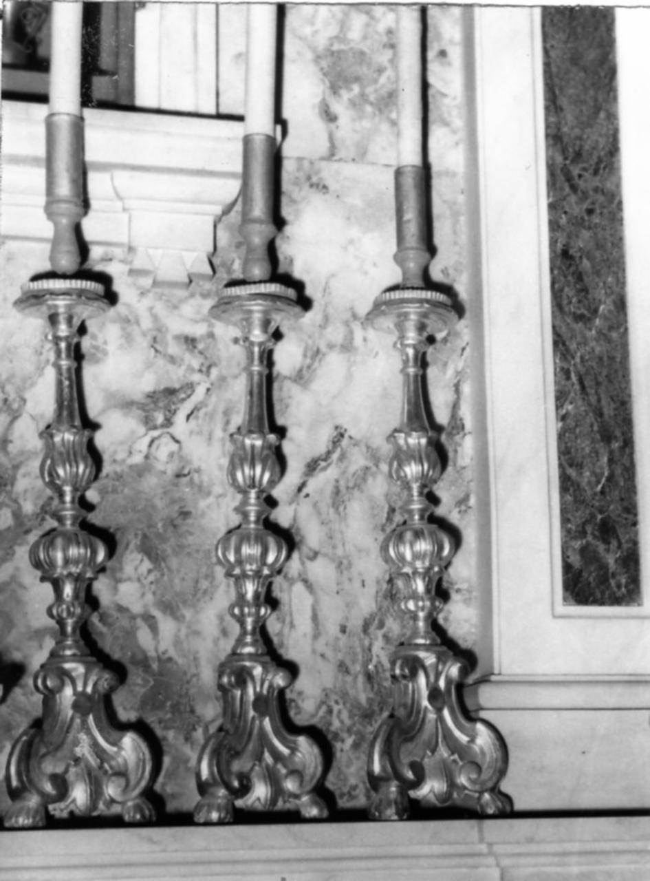 candeliere, serie - bottega modenese (metà sec. XVIII)