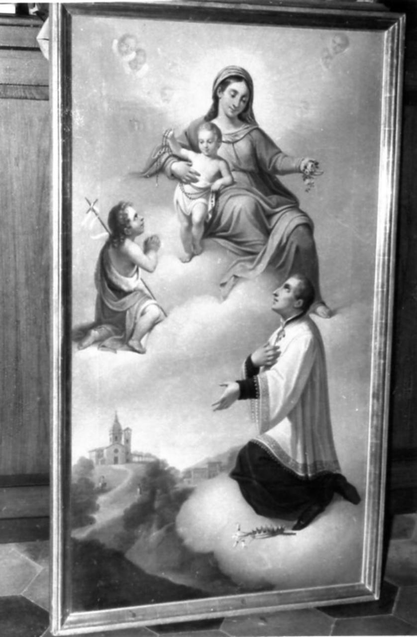 Madonna del Rosario (stendardo) di Manzini Ferdinando (attribuito) (prima metà sec. XIX)