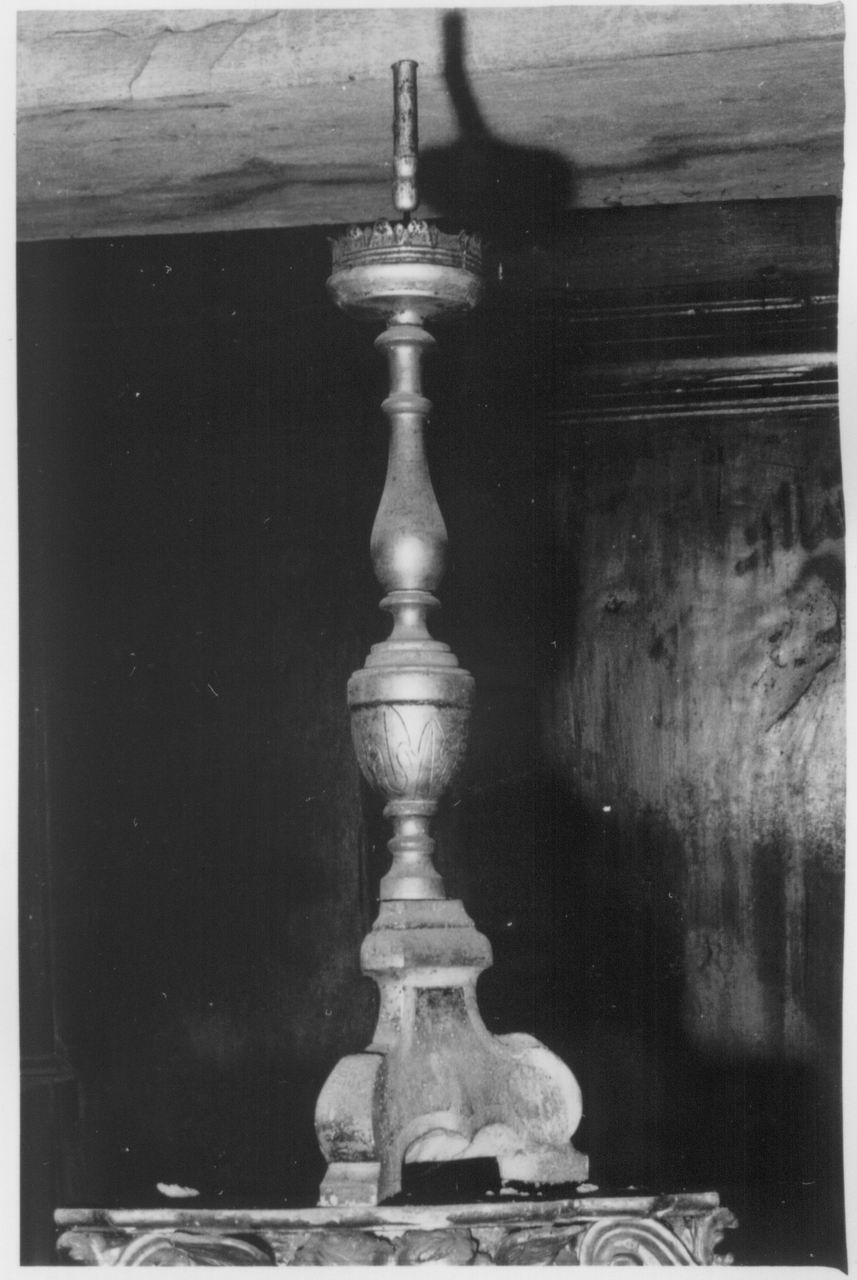 candeliere, serie - bottega emiliana (metà sec. XIX)