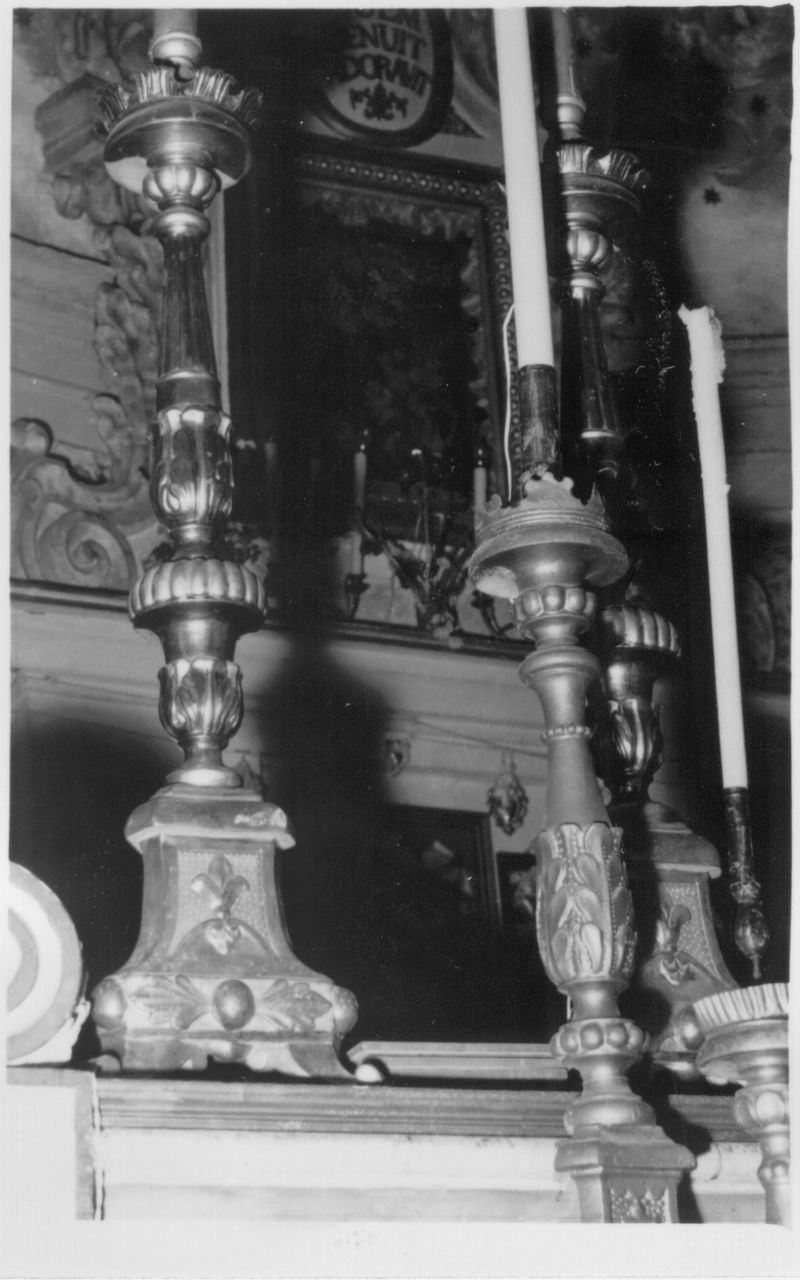 candeliere, serie - bottega emiliana (metà sec. XIX)