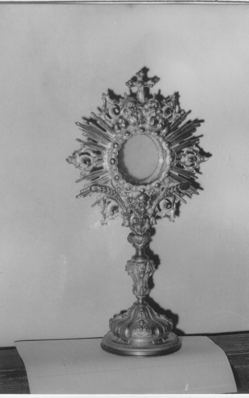 ostensorio - bottega emiliana (seconda metà sec. XIX)
