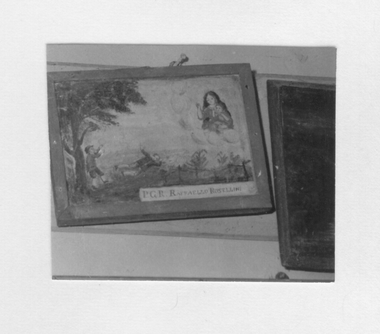 la caduta da un albero (ex voto) - ambito modenese (metà sec. XIX)