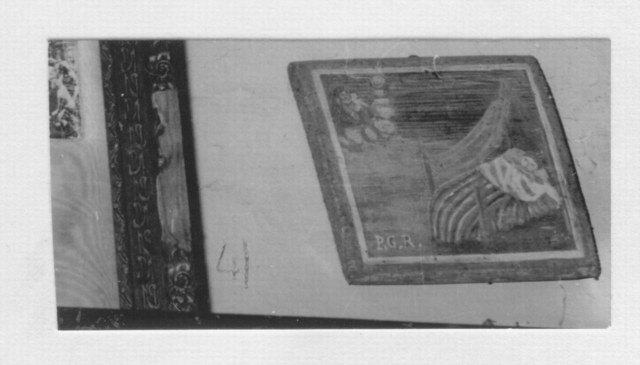 un ammalato a letto (ex voto) - ambito modenese (metà sec. XIX)