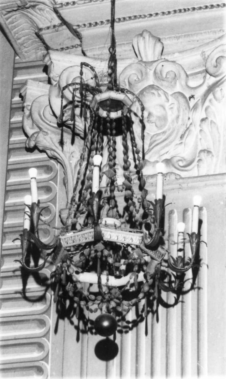 lampadario - a bracci, serie - bottega modenese (prima metà sec. XIX)