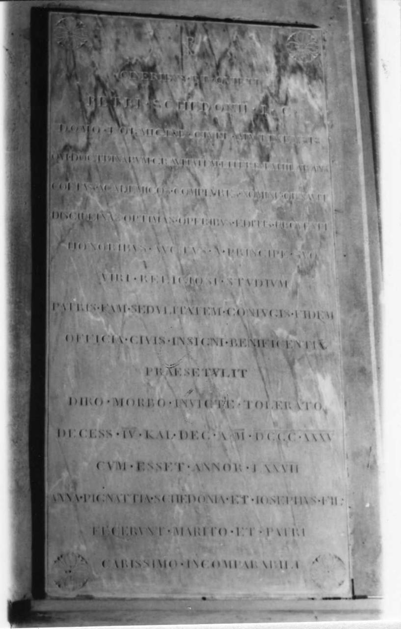 lapide tombale - bottega modenese (sec. XIX)