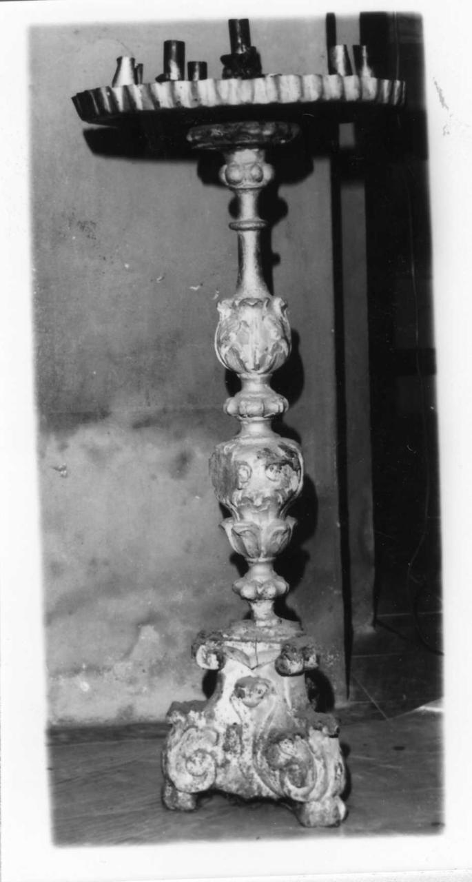 candeliere, serie - bottega emiliana (seconda metà sec. XVII)