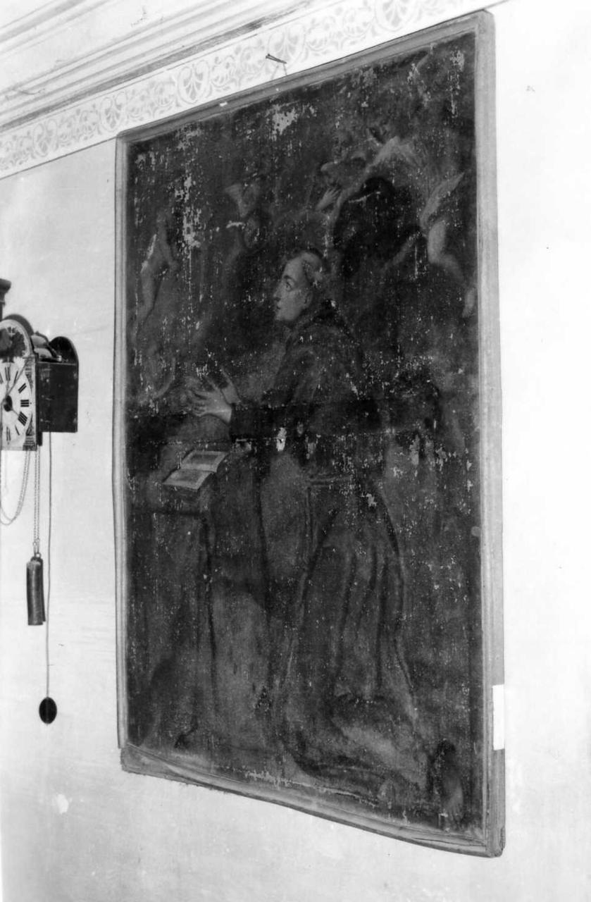 Sant'Antonio da Padova ha la visione di Gesù Bambino (dipinto) - ambito emiliano (seconda metà sec. XVII)