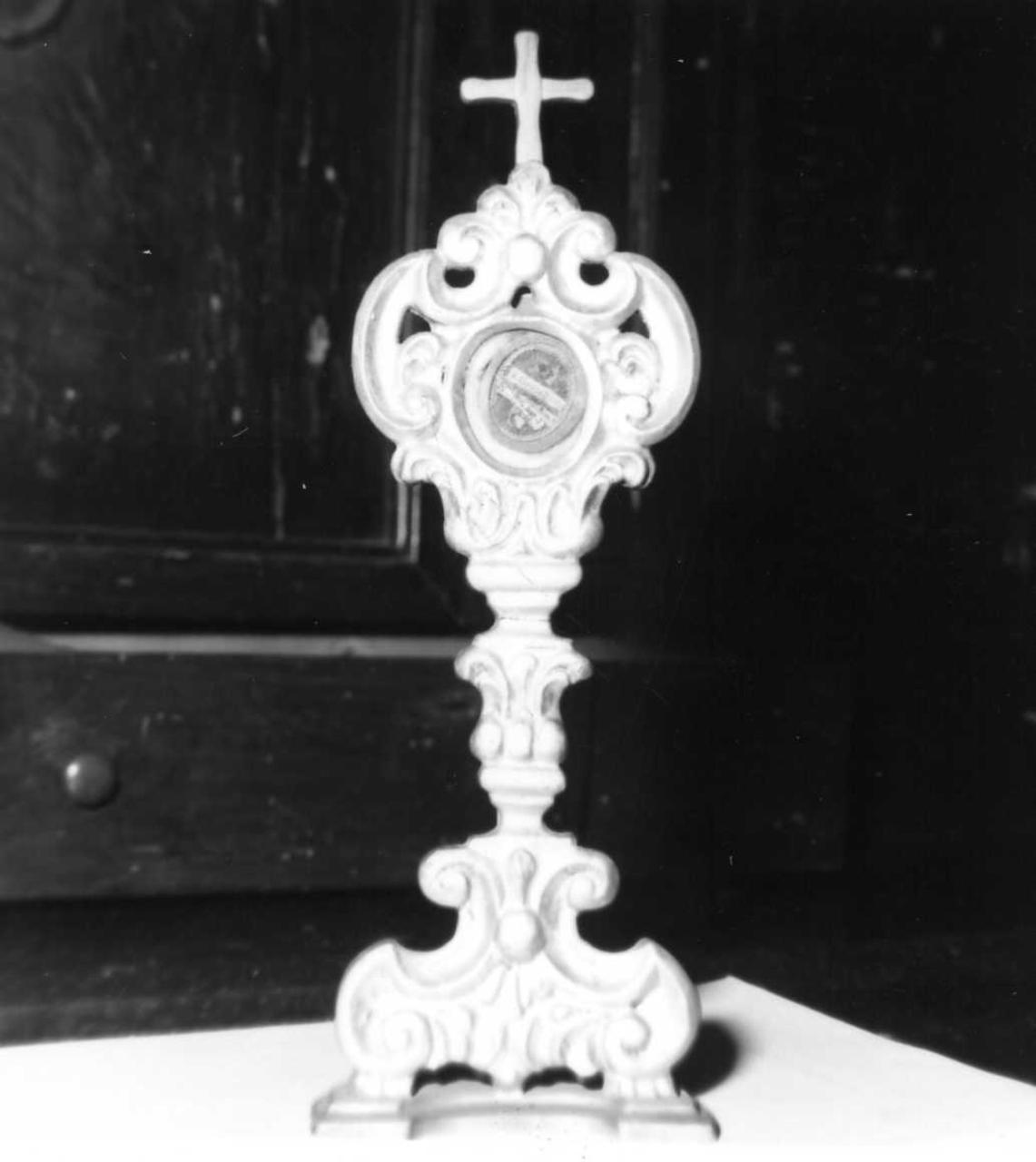 reliquiario - a ostensorio, serie - bottega emiliana (metà sec. XVIII)