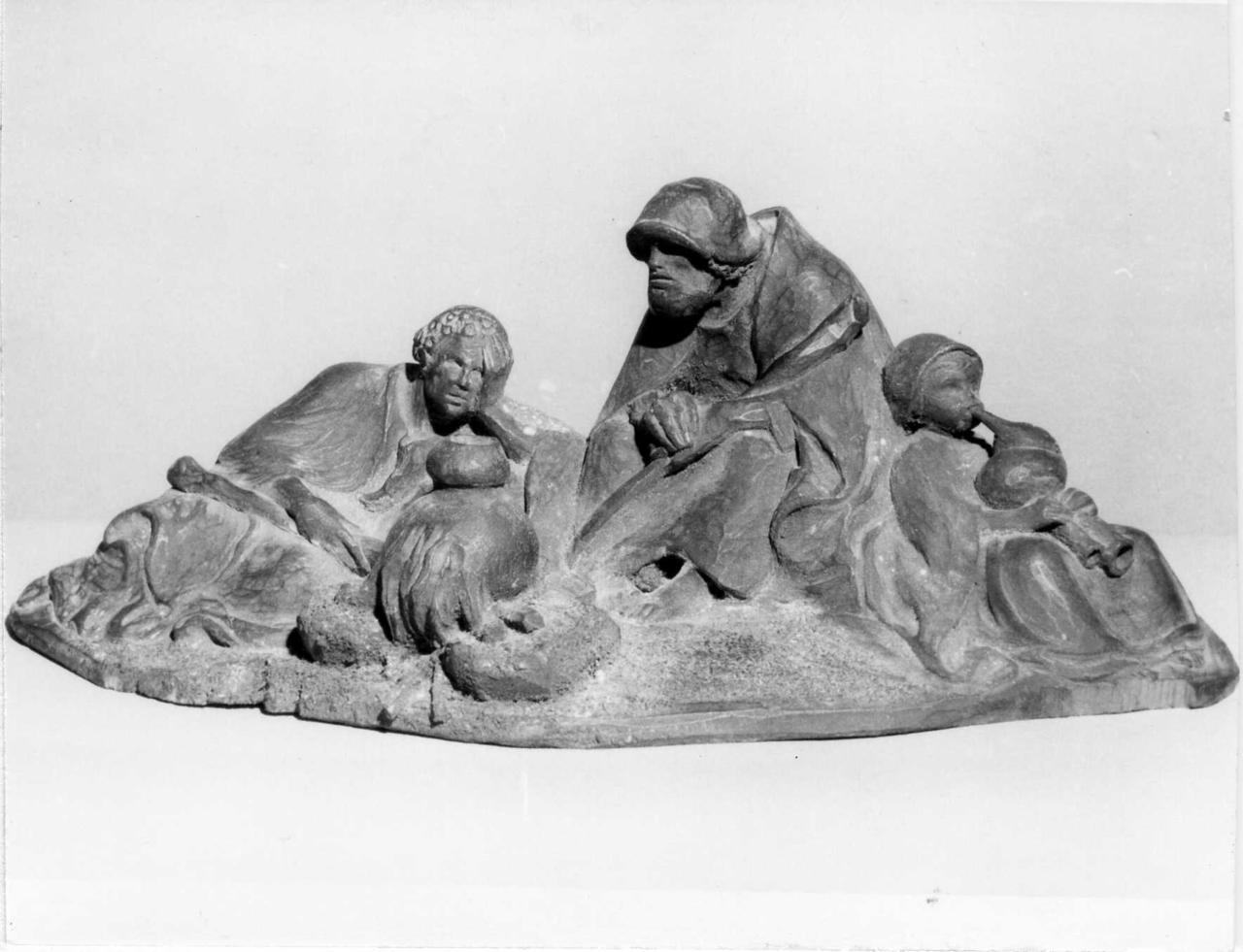 adorazione dei pastori (statuetta di presepio) - bottega trentina (inizio sec. XX)