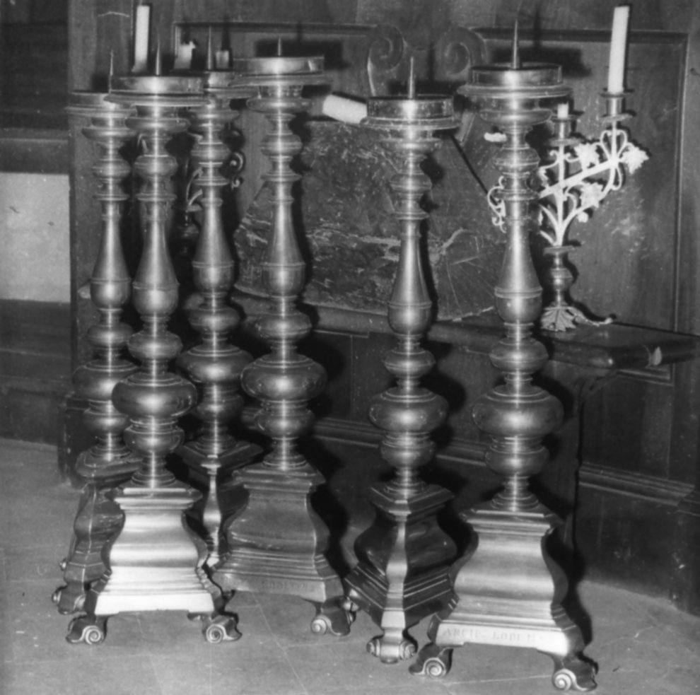 candeliere, serie - bottega bolognese (metà sec. XIX)