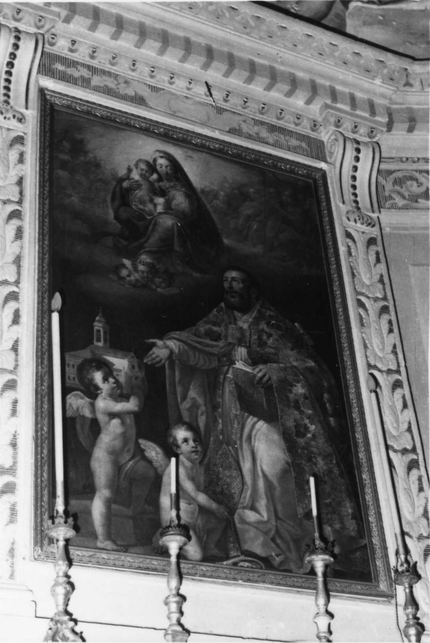 Madonna col Bambino e San Rufino (dipinto) di Manzini Luigi (attribuito) (prima metà sec. XIX)