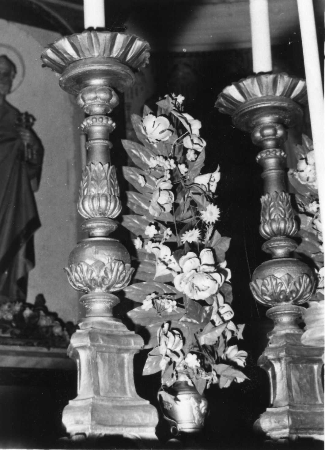 candeliere, serie - bottega emiliana (metà sec. XIX)