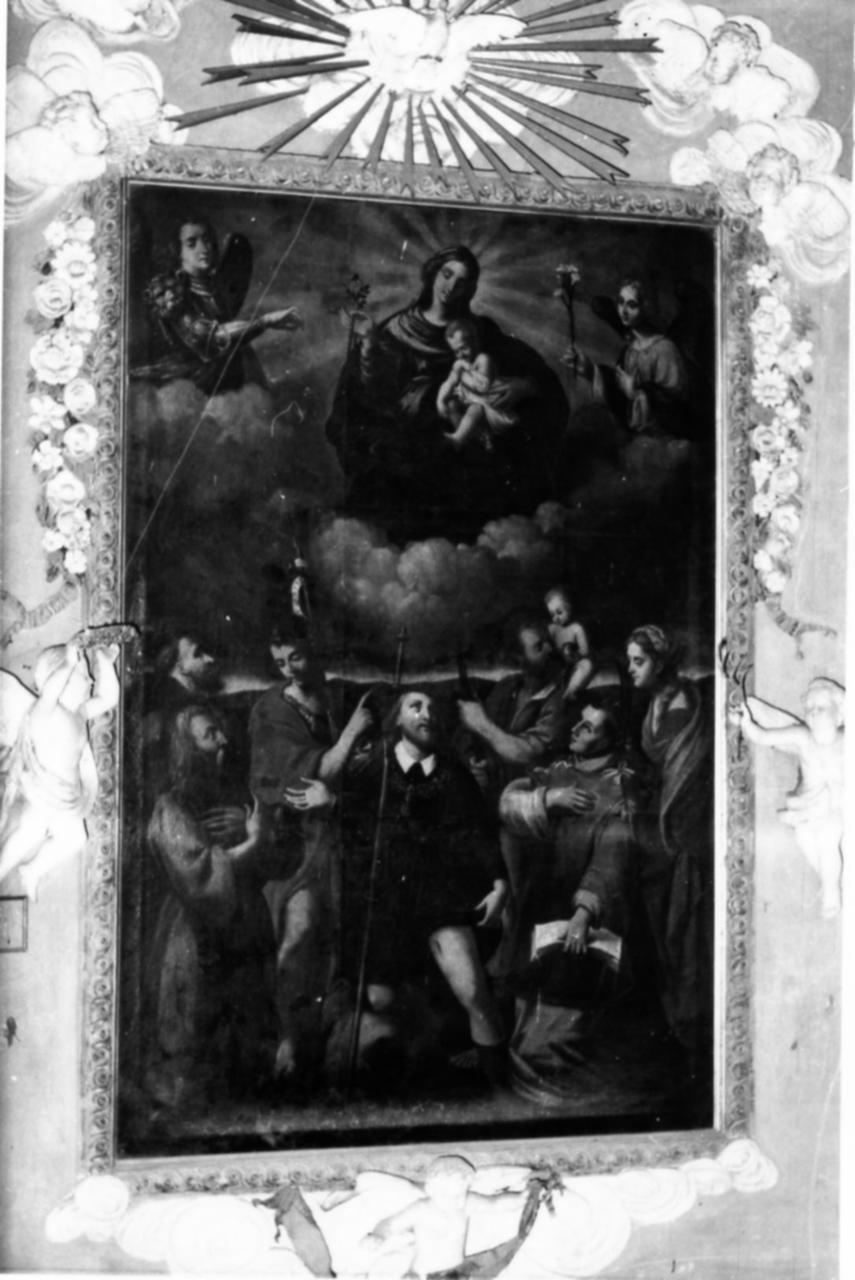 Madonna con Bambino e Santi (dipinto) - ambito ferrarese (prima metà sec. XVII)